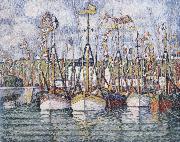 Paul Signac blessing of the tuna boats oil on canvas